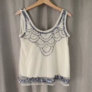NWOT Angie beaded/sequined tank